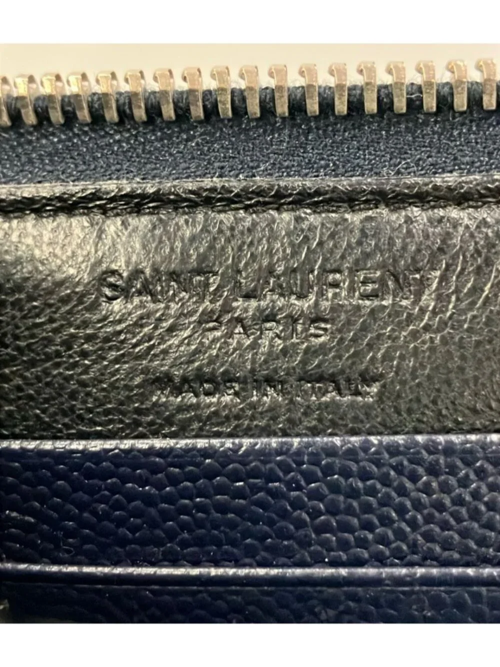 Saint Laurent L-shaped Zipper Wallet Leather